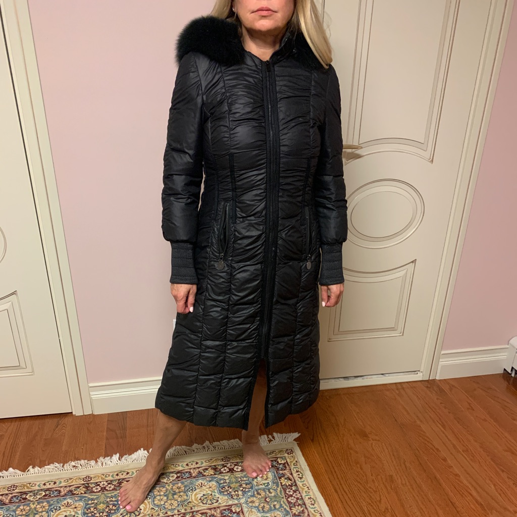 Elie Tahari Black Long Coat